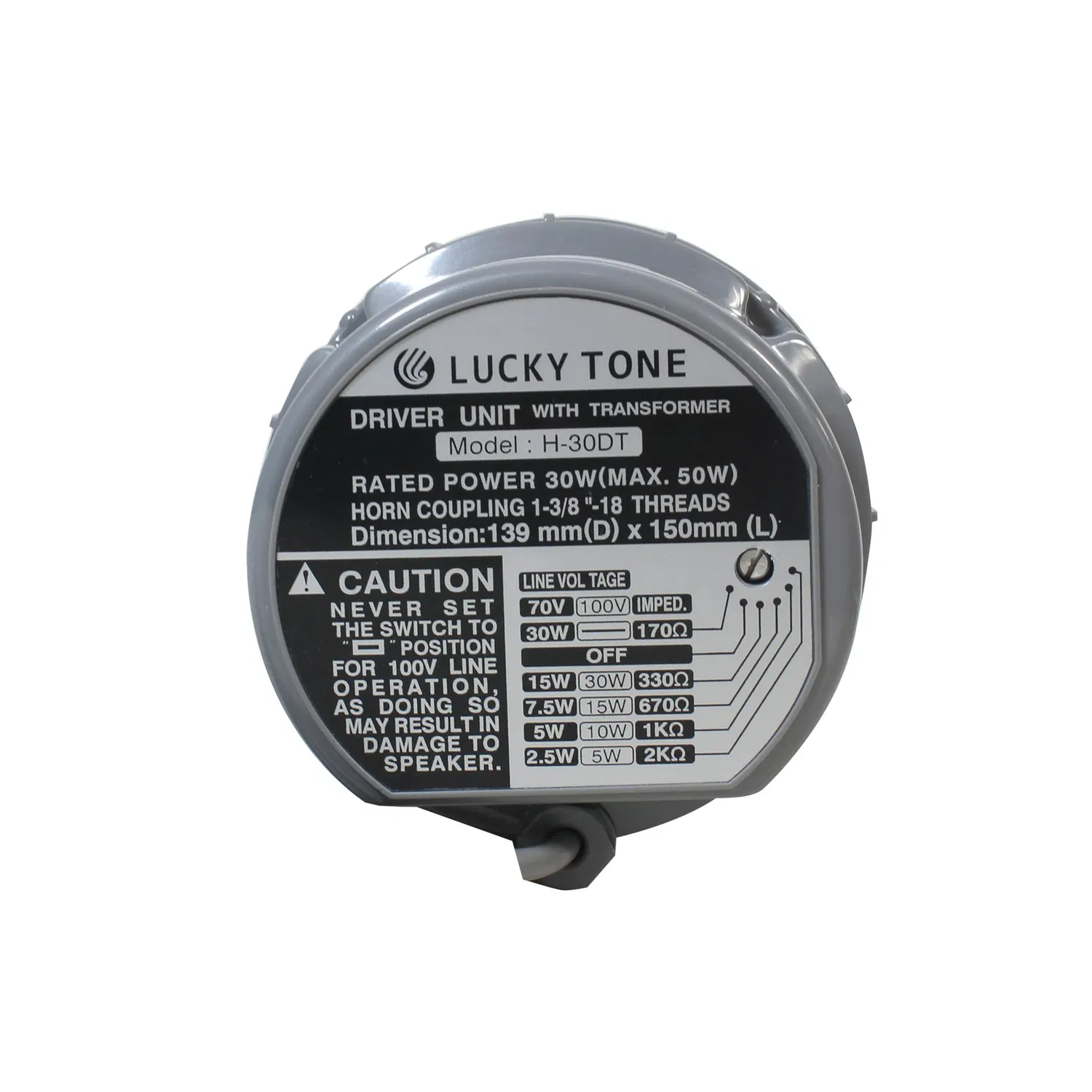 PAシステム用30W防水プラスチックホーンスピーカードライバーユニット ステンレスネジ付き 屋外用