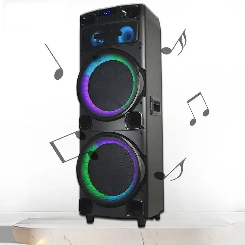 Temeisheng スーパーパワーデュアル 12 インチ木製ツイーター 100 ワット RMS ビッグサウンドボックスポータブル充電式ワイヤレス Bluetooth スピーカー