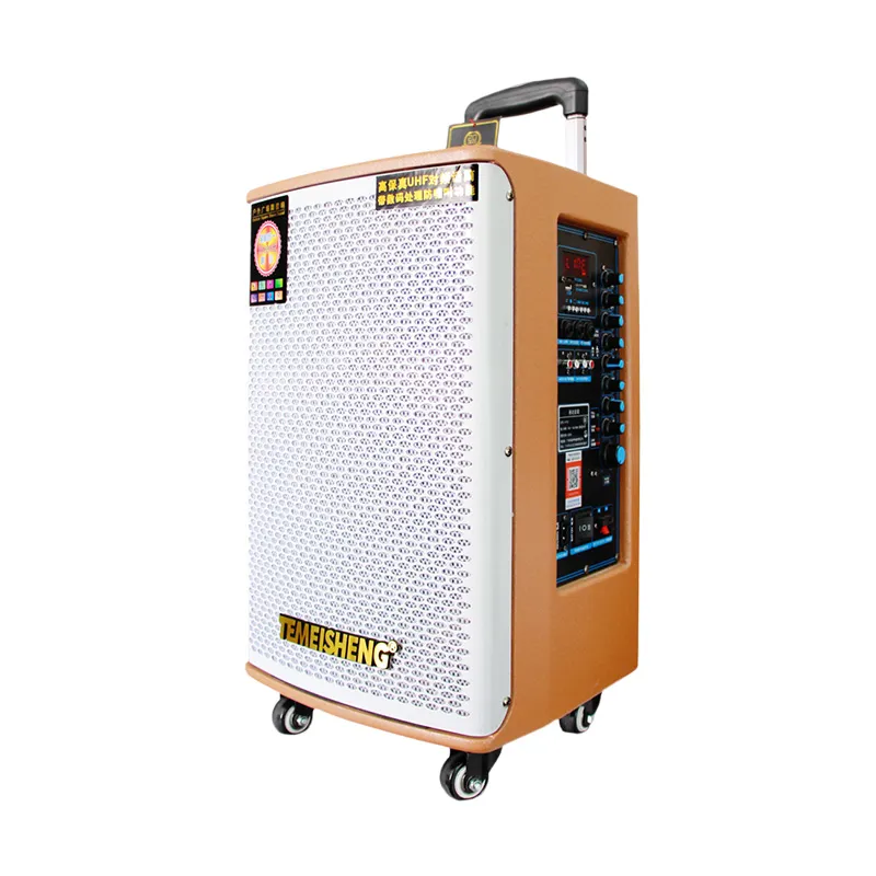 ポータブル FM ラジオ Bluetooth ワイヤレス屋外スピーカー 15 インチウーファー付き